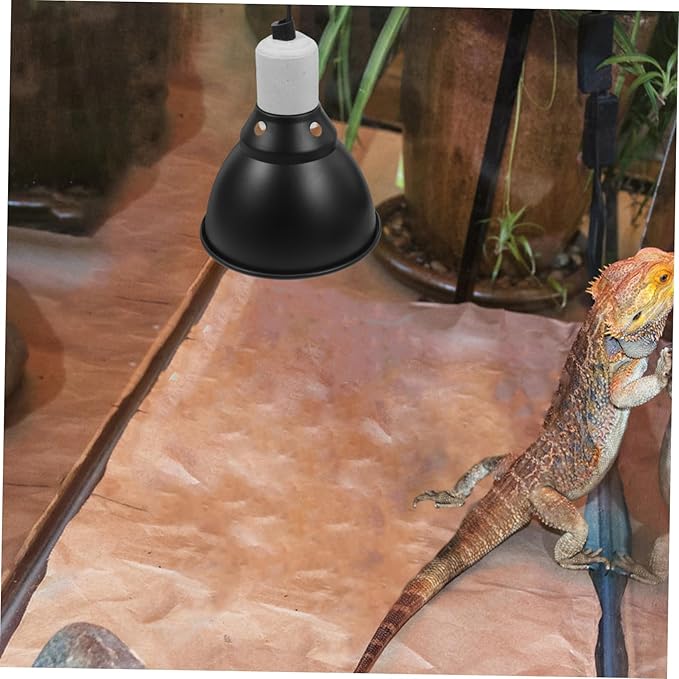 WOONEKY Reptile Heat Lamp Shade for Bearded Dragon Turtle Lizard Easy Installation Energy Efficient Lighting Design for Optimal Reptile Habitat Conditions