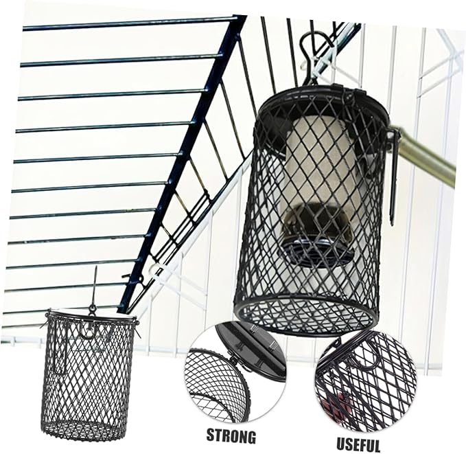 ORFOFE 2Pcs Bird Heat Lamp Shade Reptile Heat Lamp Mesh Cover Scalding Protective Cover for Pet Heating Lamps Easy to Install Durable Construction for Birds Turtles and Lizards