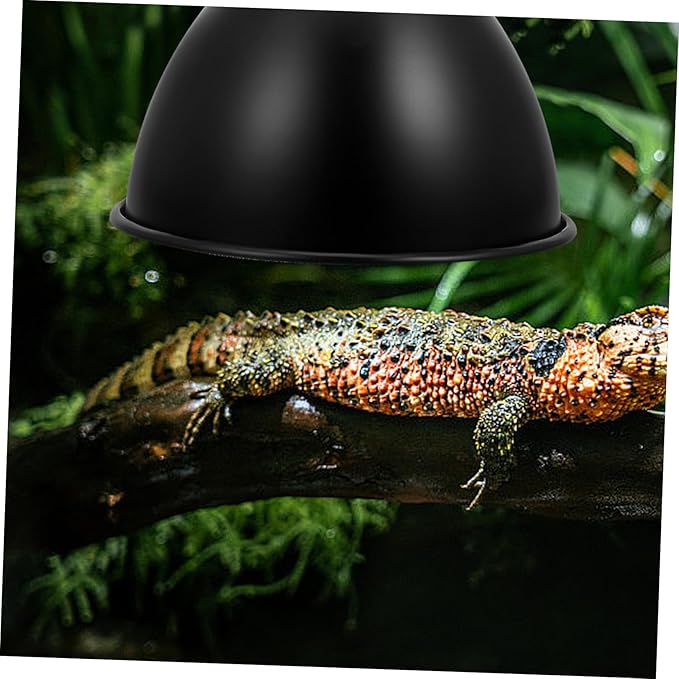 Cabilock 5pcs Reptile Tank Heat Lamp Shade Insulated Reflector for Optimal Light Utilization Easy Installation Fits Standard Reptile Light Fixtures for Lizards and Turtles