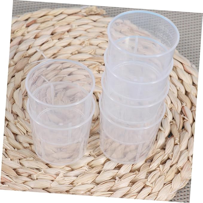 100 Pcs Reptile Food Cups Cups for Crawling Pets Practical Measuring Dishes (plastic Easy to Clean)