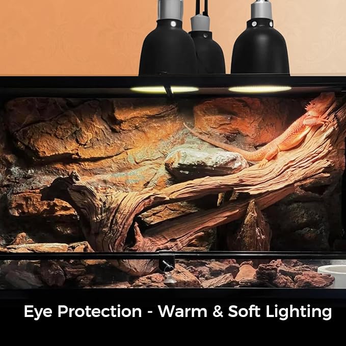 Reptile Heat Lamp 150W, 2 Pack Daylight UVA Basking Light Bulbs with E26 Base for Lizards, Turtles, Snakes and Amphibians