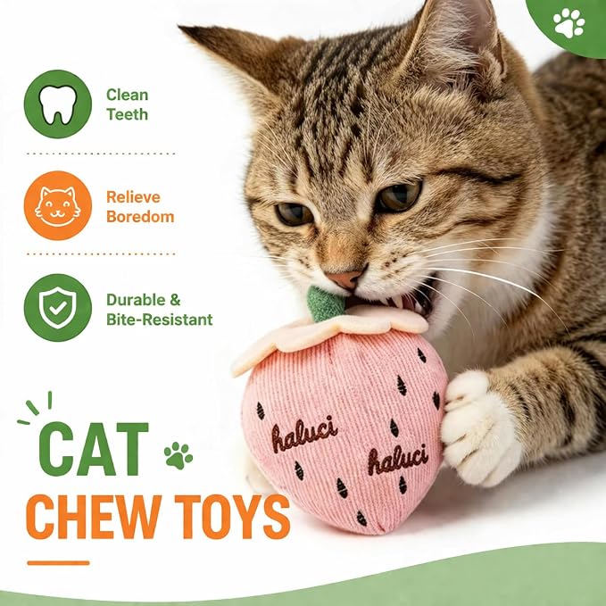 Cat Toys, Interactive Cat Toy for Indoor Cats, Soft and Durable Crinkle Sound Catnip Toys, Catnip Filled Mouse Cat Teething Chew Toy (Pack of 6) - Image 3