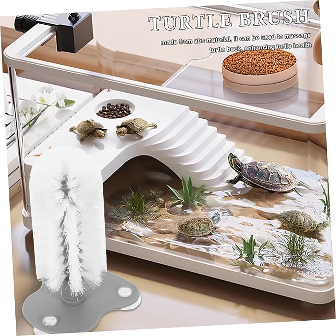 Abaodam Turtle Cleaning Brush Cup for Shell Mud Removal Multi-Functional Turtle Scratcher and Safe Material