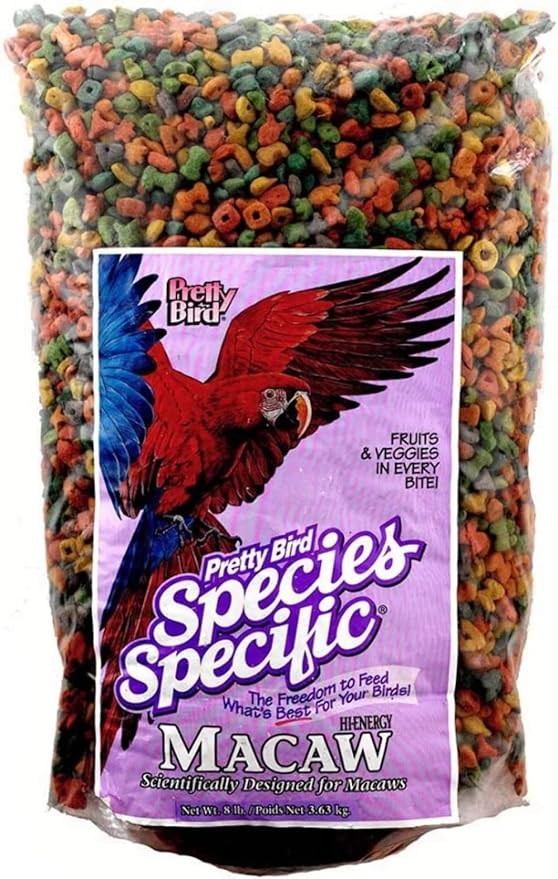 Pretty Bird International Species Specific Hi-Energy Special Macaw Food for Birds, 20-Pound