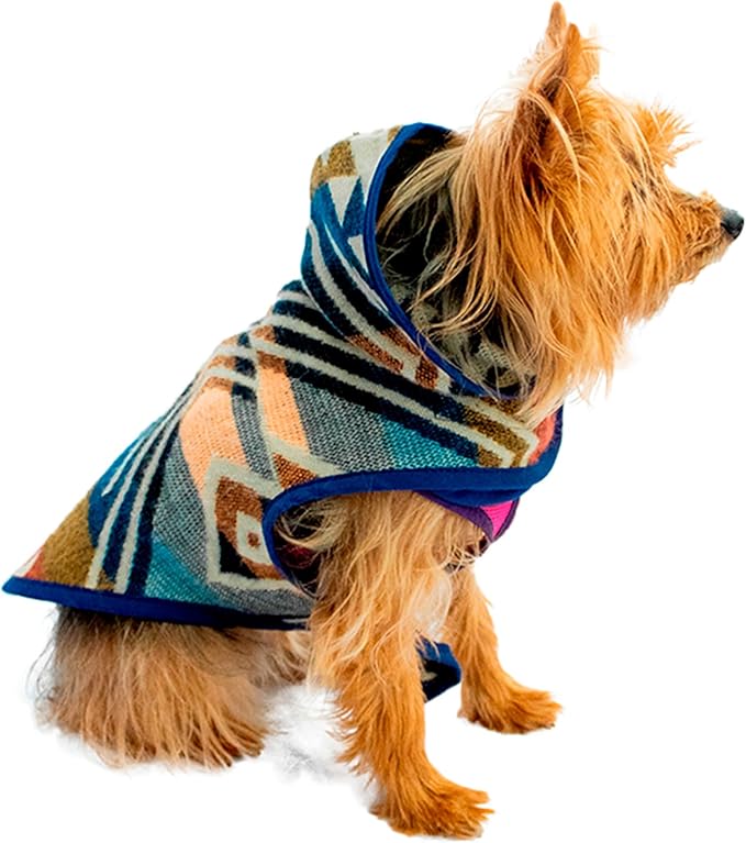Dog Clothes for Small Dogs - Hand Made Sweater - Dog Poncho - Knitted by Artisans in The Heart of The Mountains of Ecuador - Winter Hoodie Outfit - Pet Costume