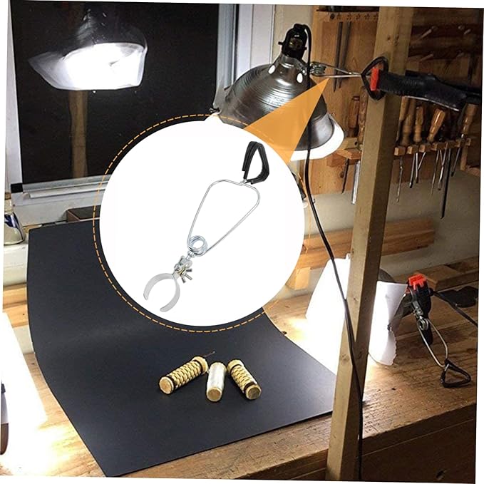Didiseaon 1pc Reptile Lamp Clip Aluminum Alloy Fixture for Stable Pet Lighting Clamp for Reptile Lampshade Smooth Edges Easy to Install for Tanks and Terrariums