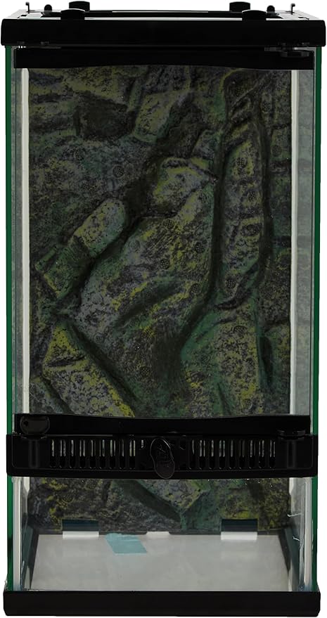 Zilla Front Opening Terrarium - 8" x 10" x 15",Black