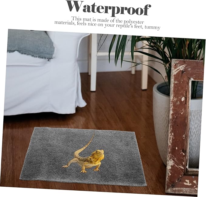 POPETPOP 2pcs Reptile Carpet Reptiles Reptile Mat Spider Sphagnum Turtle Tank Accessories Snake Reptile Terrarium Reptile Liner Leopard Rug Tortoise Supplies Enclosure Polyester