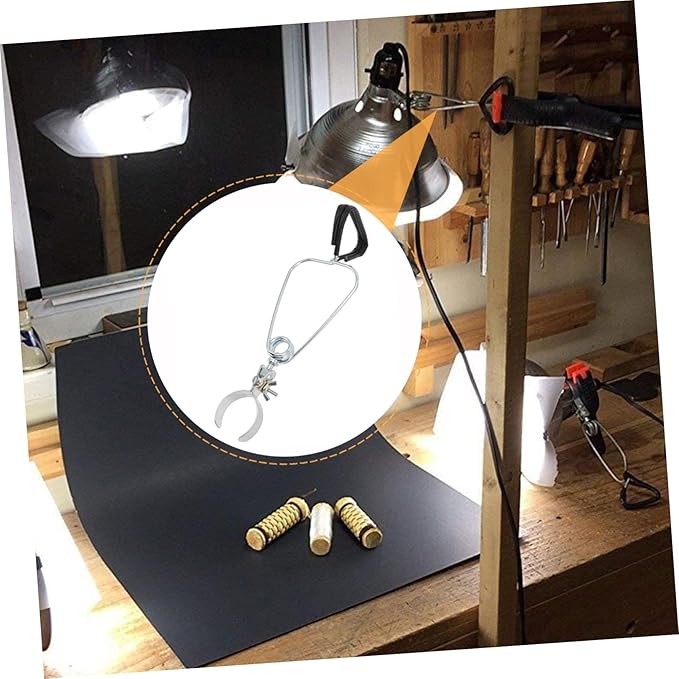 DOITOOL 1pc Reptile Heat Lamp Clip Aluminum Alloy Lamp Clamp for Reptile Light Easy Install Remove