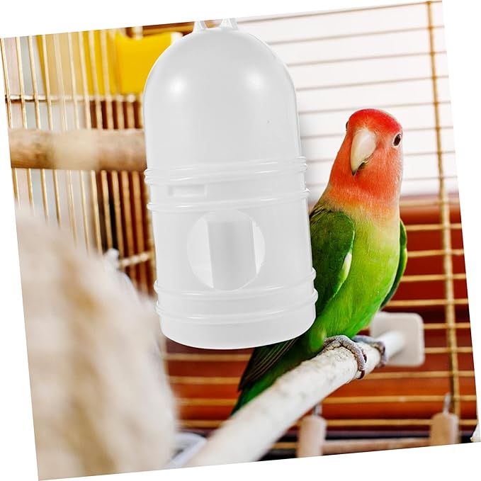 Pigeon Drinking Water Maker 2Pcs - Large Capacity Plastic Water Feeder for Birds Automatic Pigeon Waterer Dispenser for Cage White