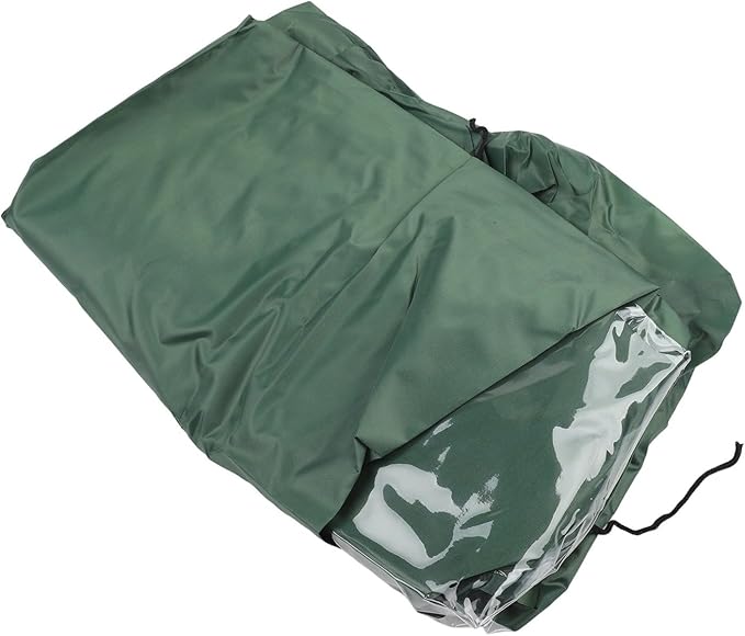 Triangle Rabbit Hutch Cover, Waterproof 210D Oxford Fabric With Adjustable Hem And Zipper, Clear Front For Indoor Outdoor Rabbit Or Guinea Pig Hutch, Green(green 147x52x86cm)