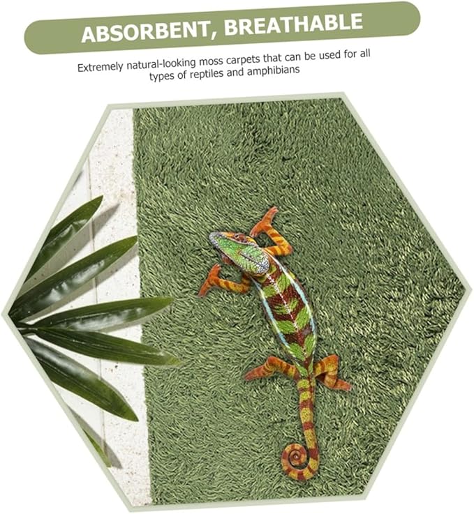 BESPORTBLE Household Reptile Carpet Mat Washable Terrarium Bedding for Lizard Gecko Snake and Tortoise Durable Easy to Cut and Comfortable Crawl Space for Pets