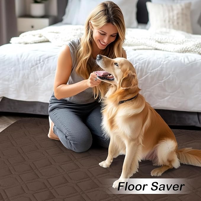 hyha Waterproof Dog Bed Blanket, Soft Pet Blankets, Waterproof Couch Cover for Dogs, Reversible Sofa Covers Washable for Furniture (40x70 Inch, Chocolate/Chocolate)