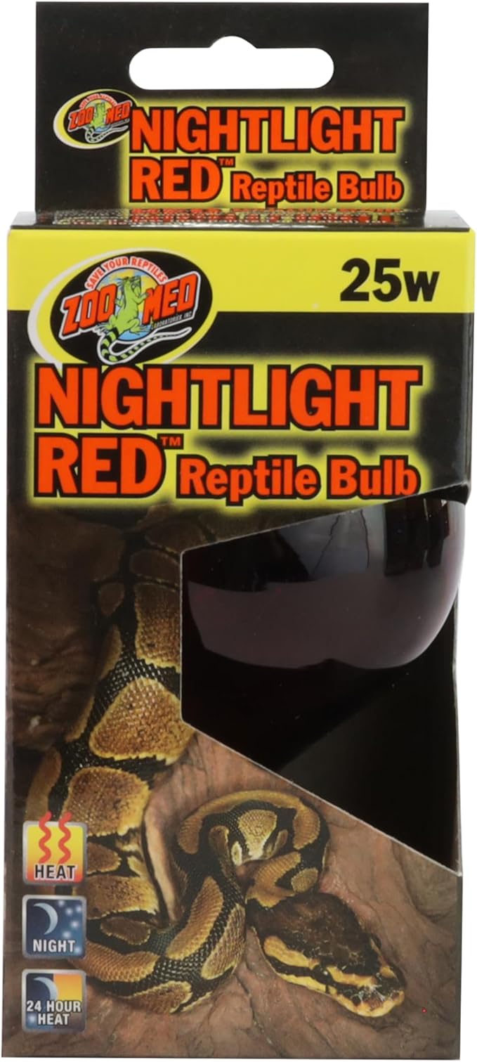 Zoo Med Nightlight Red Reptile Heat Bulb, 25 Watts