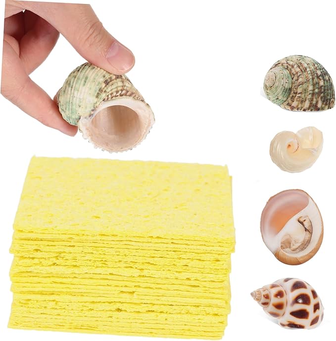BESPORTBLE 20pcs Live Crab Tank Unbleached Aquarium Sponges for Humidity Control Reptile Tank Supplies