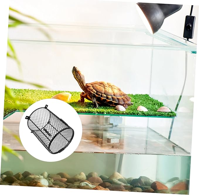Reptile Heating Lampshade Cover Removable Mesh for Pet Reptiles Ceramic Bulb Protection Cage Guard