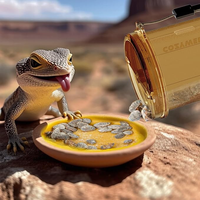 Cricket Calcium Powder Mixer for Reptiles,Easy-to-Use Cricket Keeper Calcium Shaker for Even Coating, Reptile Nutrition Dispenser, Bearded Dragon Gecko Lizard Turtle Tank Accessories