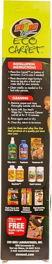 ZooMed Eco Cage Carpet for 55 Gallon tanks, 13”x48”
