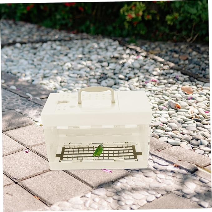 Portable Bird Carrier Cage Handle Lightweight Small Pet Travel Cage for Parrots and Parakeets for Hiking and Outdoor Use