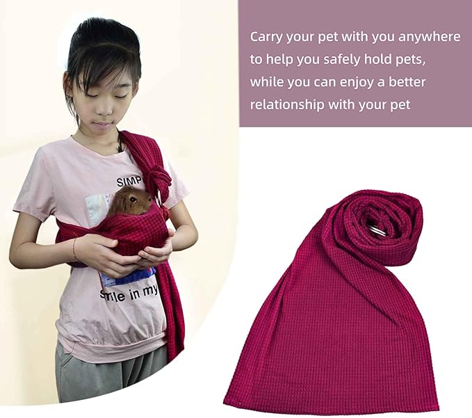 Guinea Pig Sling Carrier Bonding Pouch with Adjustable Shoulder Strap Snuggle Bag for Guinea Pig