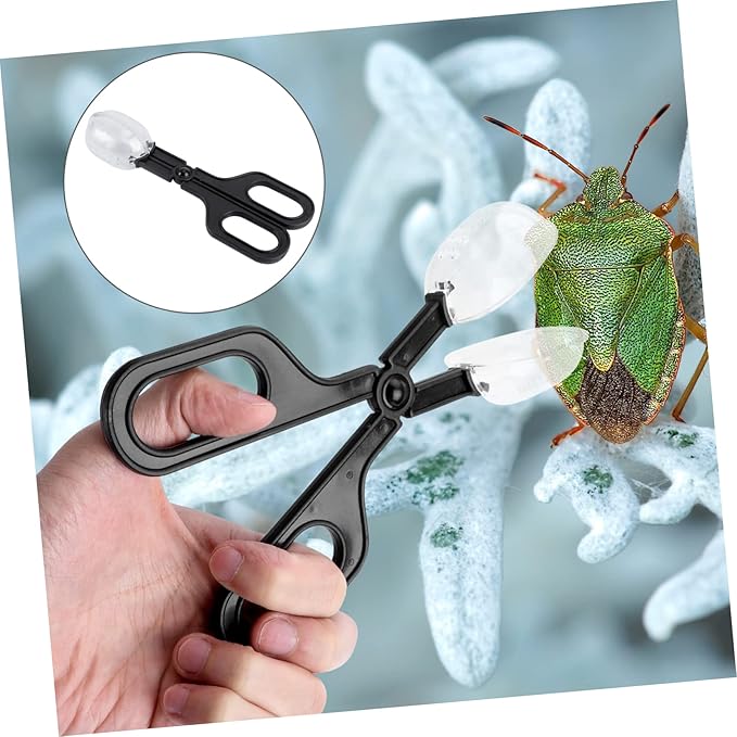 Happyyami 3pcs Reptile Feeding Clip Durable Cleaning Clamp for Crickets and Insects Flexible Handle Design for Easy Use Tool for Reptile Care