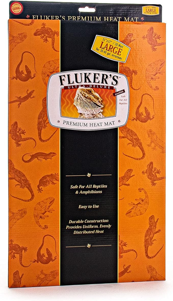 Fluker's Premium Heat Mat for All Reptiles and Amphibians, Large 17"x11"