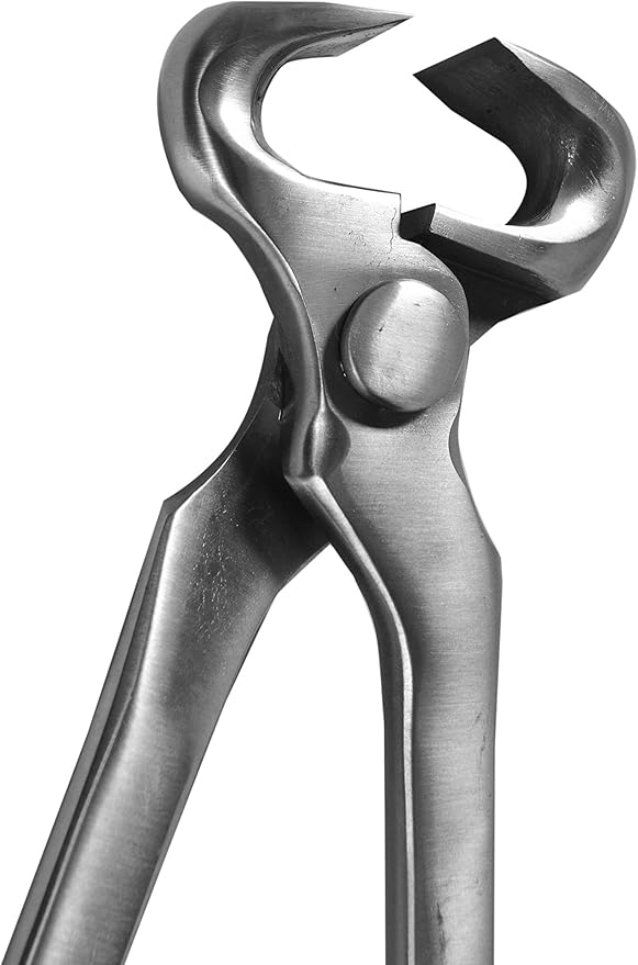 12” Hoof Nipper Spring Loaded Farrier Tool – Vanadium Steel, Dull Finish – Heavy-Duty Horse Hoof Trimming Tool for Farriers, Blacksmiths, Equine Hoof Care, Shoeing, Trimming, and Maintenance