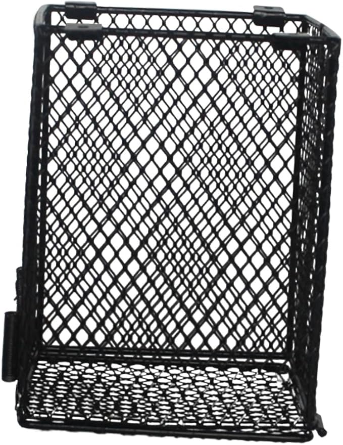 Mikikit PET Reptile Scald Lamp Shade Square Heater Guard for Reptiles and Poultry Daytime Light Lampshade Black 12 x 12 Sturdy and Heat Resistant