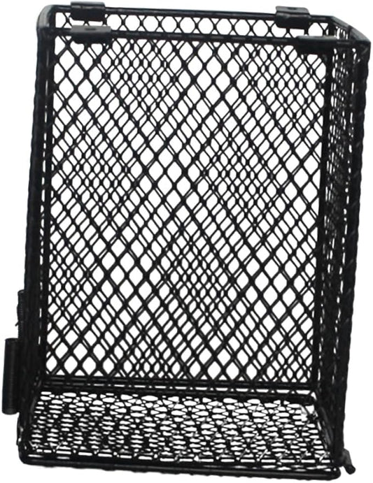 Mikikit PET Reptile Scald Lamp Shade Square Heater Guard for Reptiles and Poultry Daytime Light Lampshade Black 12 x 12 Sturdy and Heat Resistant