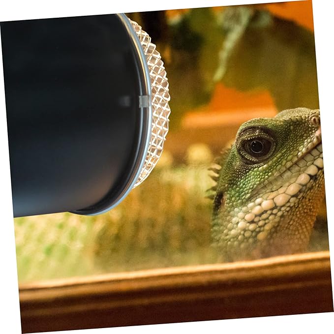 Totority 5.5 Inch Reptile Heat Lamp Protective Cover Sturdy Mesh Light Shade for Reptile Box for Basking and Heating