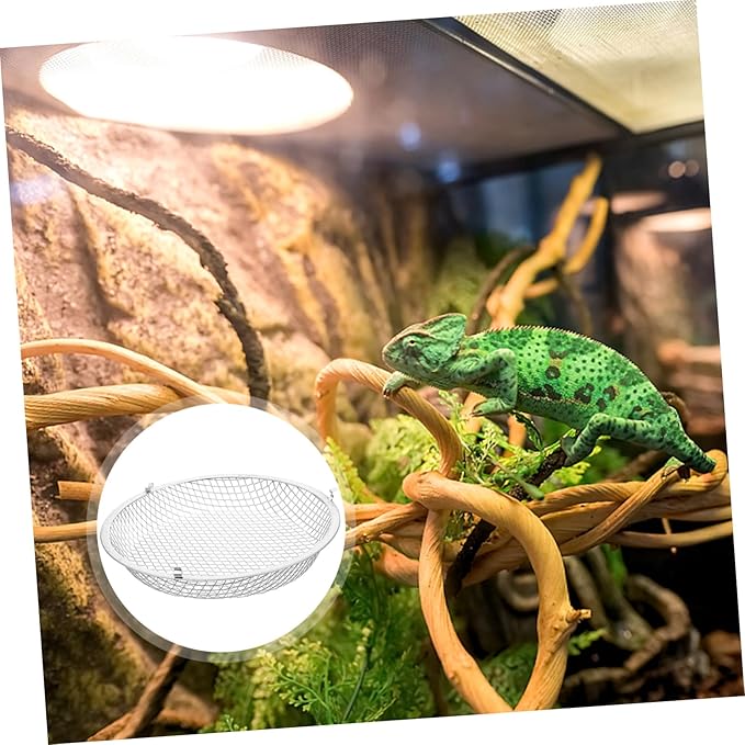 Lizard Lamp Shade Insulation Mesh Cover for Reptile Box Durable Heat Dissipation Protector for Day Night Lamps Prevent Scalding for Climbing Pets