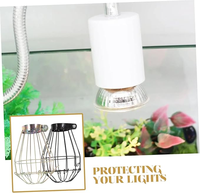 2pcs High Strength Art Lamp Shade Easy Install Scald Lamp Cover for Reptile Box