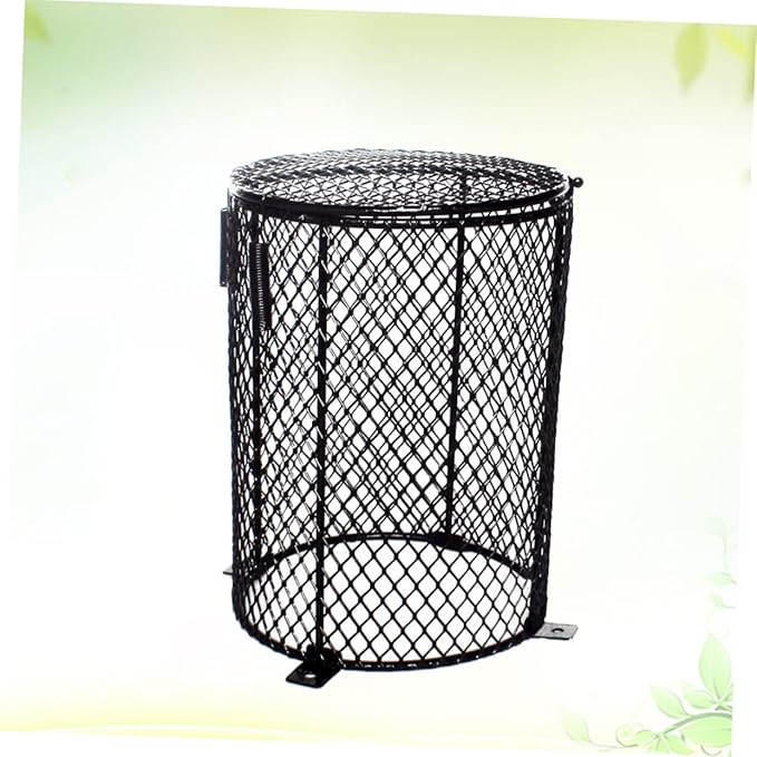 Sosoport Reptile Scald Lamp Cover Round Heating Lampshade for High-Strength Flexible Design Compatible Reptile Heating Lamps