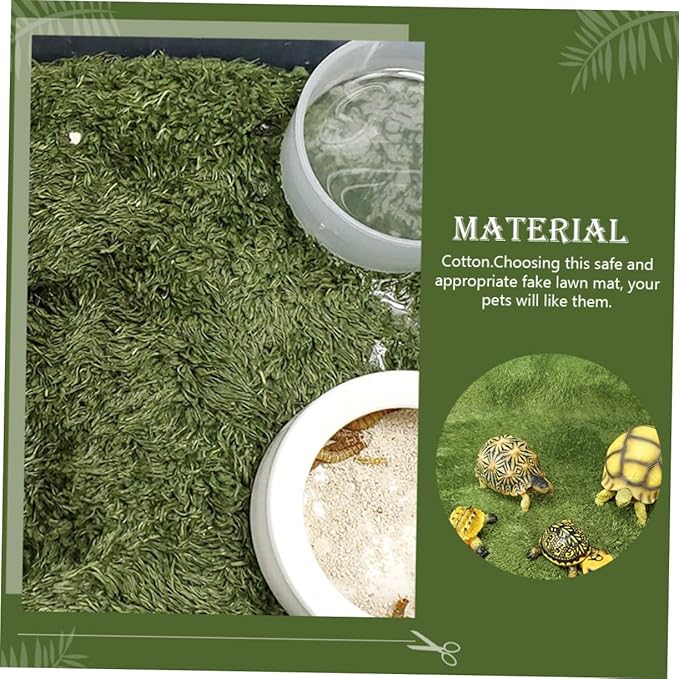 POPETPOP Crawl Pets Mat Reptile Heat Pad Reptile Carpet Moss Fake Lawn for Pet Carpet Tank