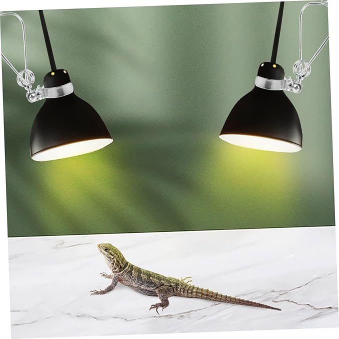 SUPVOX 5sets Reptile Lamp Stand Heat Lamp Holder Dual Reptile Light Fixture Clamp for Easy Install 2pcs*5