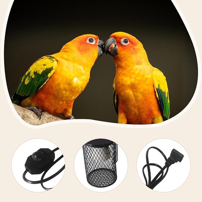 Heating Light Cage Insulation Cage Heating Lamp Holder for Turtle Parrot Pet