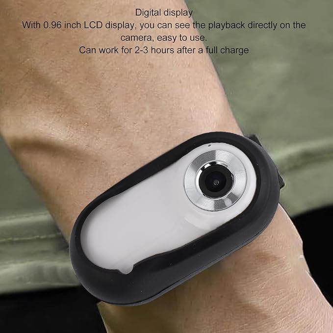 XUMIUZIY Pet Collar Camera, 1080P Camera for Dogs Cats with LCD Display, 170° Wide Angle, 5 Minutes Video Recording, 3 Hours Battery Life, Mini Action Cameras for Video Records