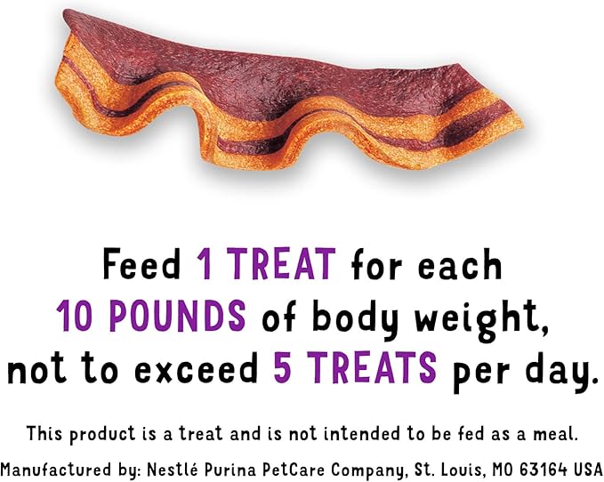 Purina Beggin' Strips with Real Meat Dog Training Treats with Bacon and Cheese Flavors - 26 oz. Pouches,(Pack of 4)