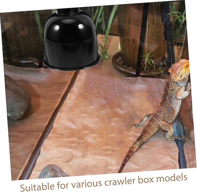 BESPORTBLE Reptile Heat Lamp Fixture Dome Light Cover for Lizard Turtle Tanks Durable Efficient Heating Design for Optimal Temperature Control