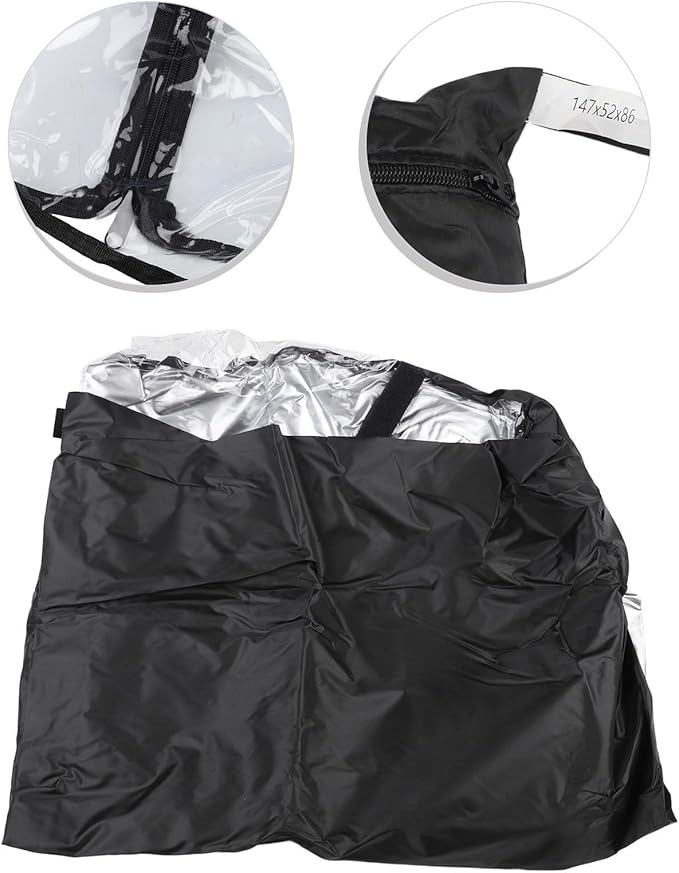 Triangle Rabbit Hutch Cover, Waterproof 210D Oxford Fabric With Adjustable Hem And Zipper, Clear Front For Indoor Outdoor Rabbit Or Guinea Pig Hutch, Green(black 147x52x86cm)