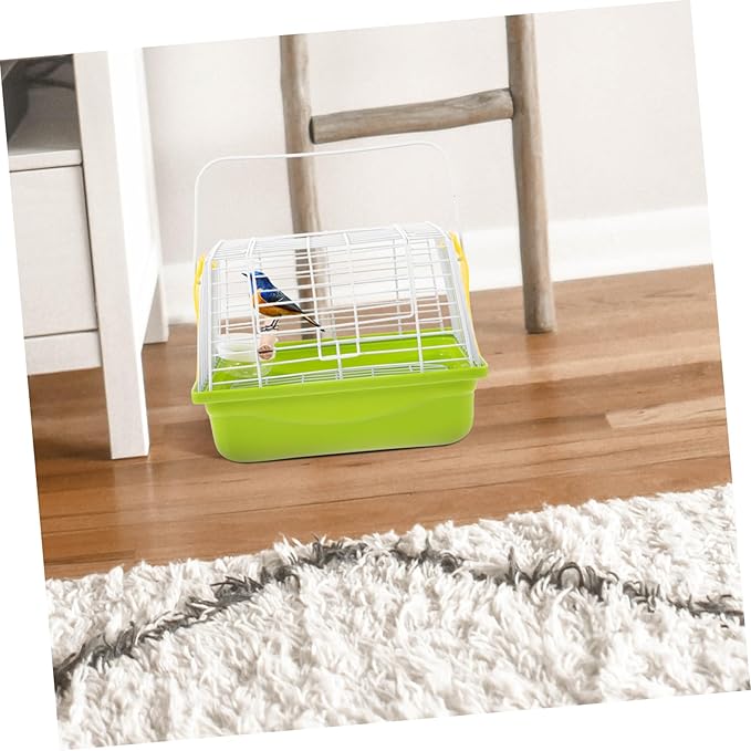 Mipcase 1Set Portable Metal Bird Carrier Travel Cage for Parrots Birds Lightweight Design Secure Comfortable for Outdoor Use for Parakeets Pet Birds
