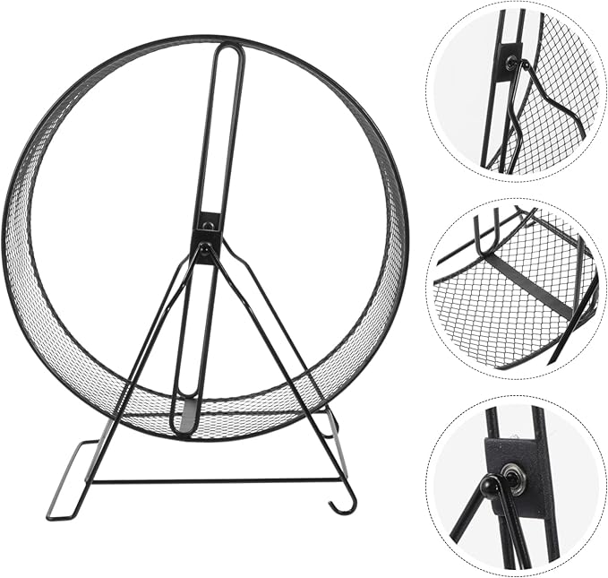 balacoo Chinchilla Wheel Silent Hamster Exercise Wheels- Hamster Running Exercise Wheel- Hamster Running Wheels with Adjustable Stand for Hamsters Small Animals 10 Inch