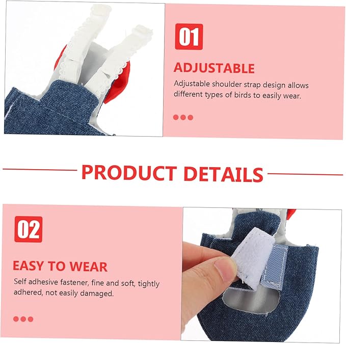 balacoo 5pcs Washable Bird Diaper for Parrots and Pigeons Comfortable Flight Suit Unique Design Material Easy to Clean for Outdoor Use