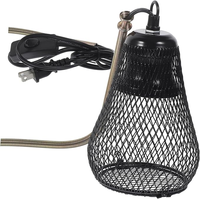 VICASKY Scald Heating Lamp Mesh Cover for Reptiles Durable Protective Lampshade with Easy Installation for Reptile Tanks and Pet Safety US Plug Compatible