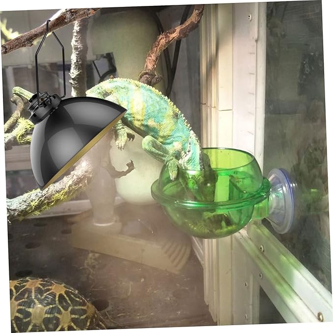 Happyyami 10pcs Reptile Tank Accessories Iron Lampshade Clips Climbing Pet Light Clips Fixing Tools for Geckos