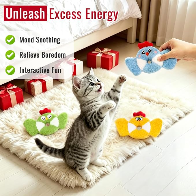 Retro Shaw Cat Toys Birds Catnip Chew Toys for Indoor Cats Kittens 3 Pack - Image 7