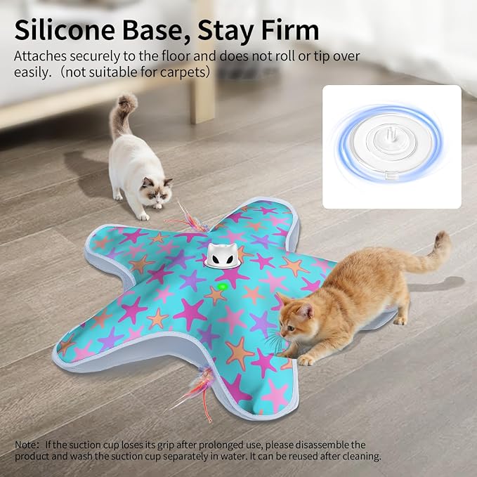 Interactive Cat Toys for Indoor Cats with Moving Concealed Feathers - Image 6