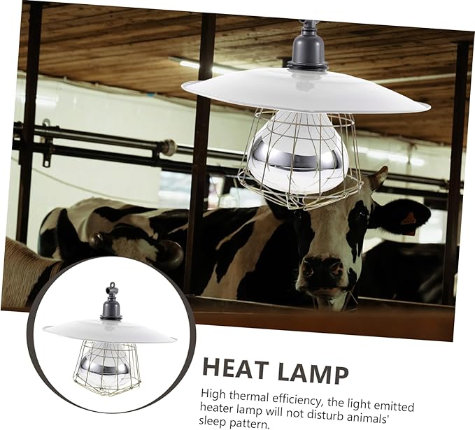 Kisangel Livestock Heat Lamp for Pigs and Poultry Heating Lamp for Safe and Heat Preservation Easy Install and Design for Reptiles and Pets