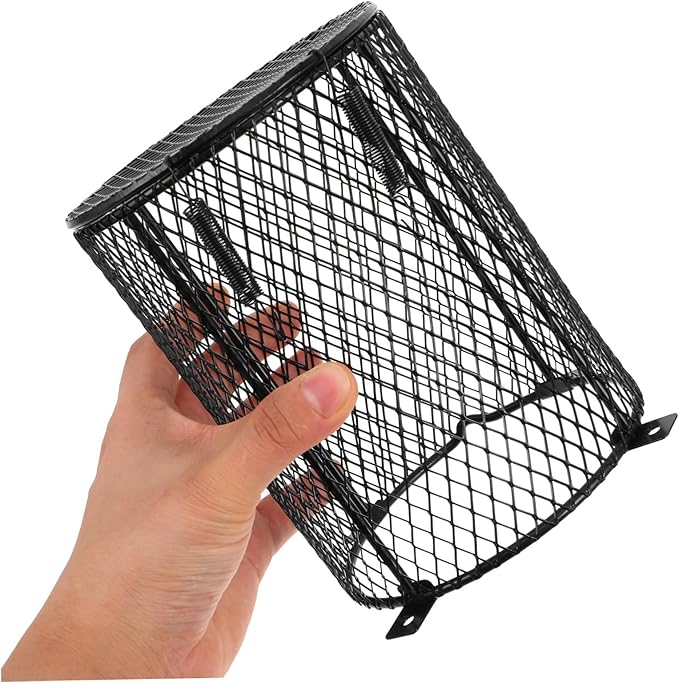 SOLUSTRE Reptile Heat Lamp Shade Anti-Scald Protection Ceramic Heating Bulb Cover Heat Lamp Mesh for Reptile Cages for Lizards Snakes and Turtles