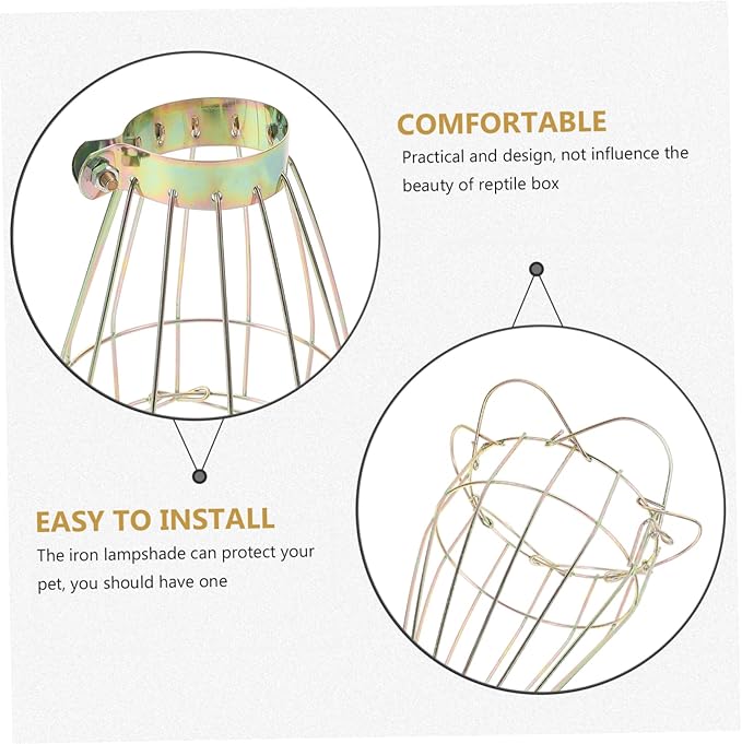 TOYANDONA Reptile Lamp Shade Bulb Guard for Pet Cages Scalding Design Durable Protection Easy Installation Compatible with Boxes Tanks Crawler Box Lampshade